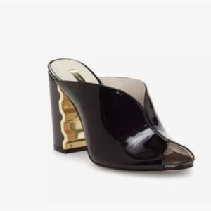 Louise et Cie Black Patent Leather Mules